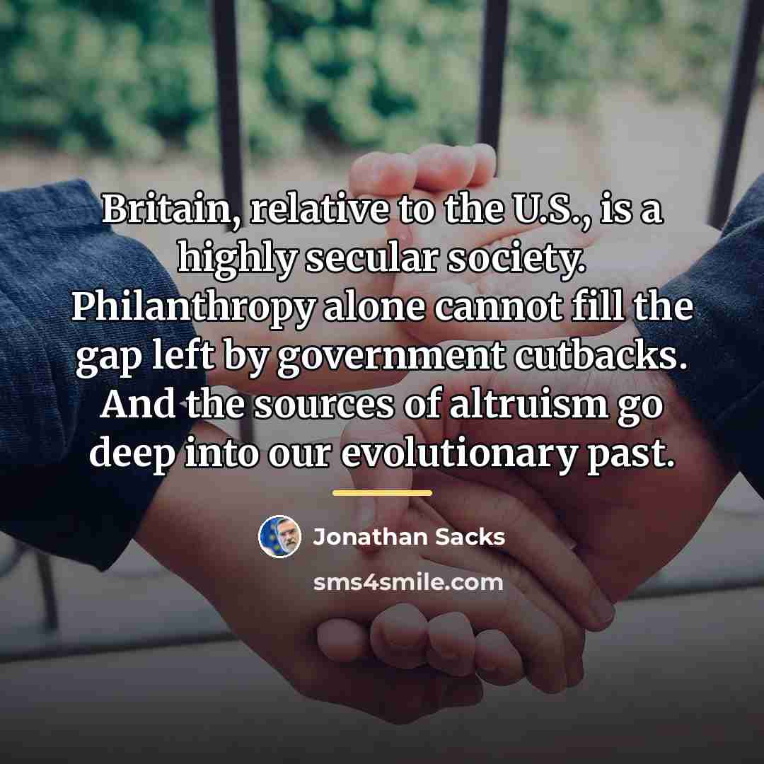 “Britain, relative to the U.S., is a highly secular society.…” quote by Jonathan Sacks