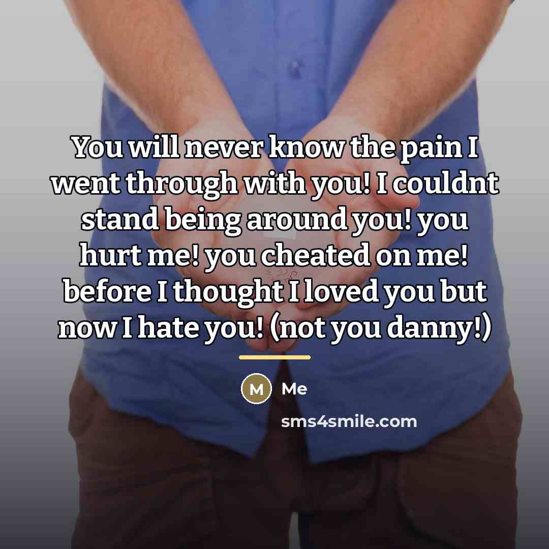 “You will never know the pain I went through with…” quote by Me