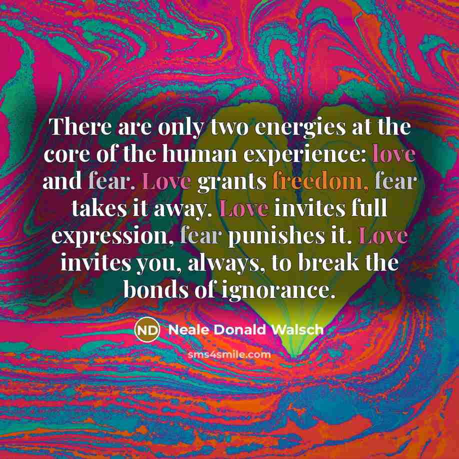 “There are only two energies at the core of the…” quote by Neale Donald Walsch