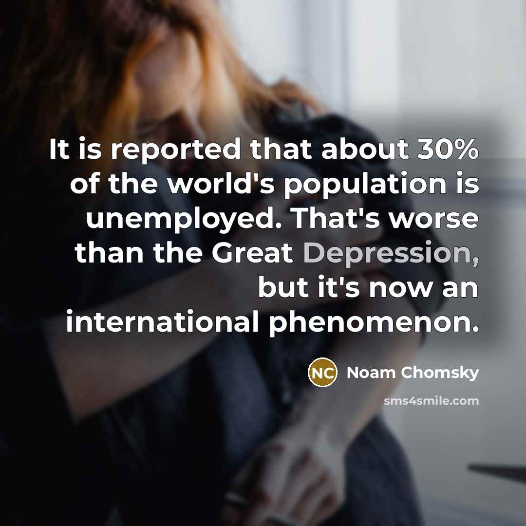 “It is reported that about 30% of the world's population…” quote by Noam Chomsky