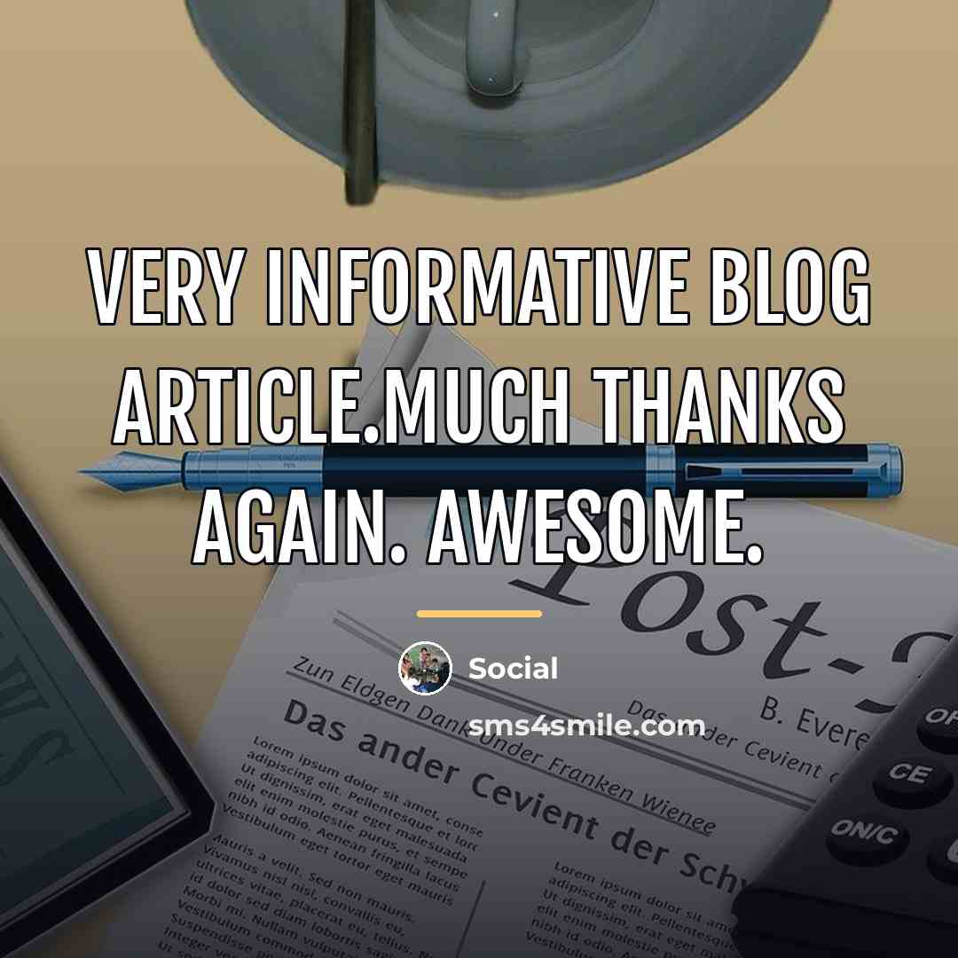 “Very informative blog article.Much thanks again. Awesome.…” quote by Social