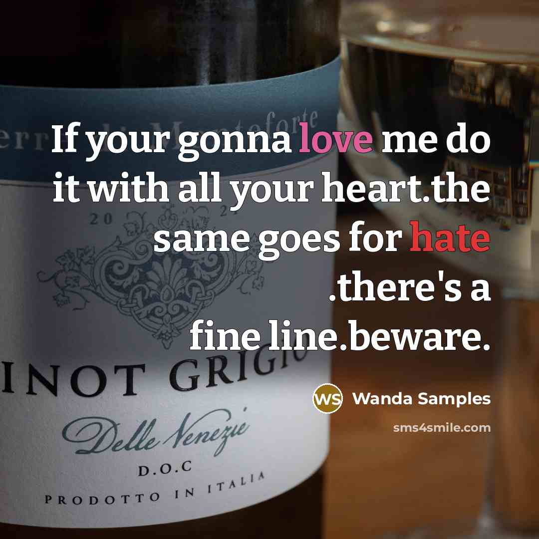 “If your gonna love me do it with all your…” quote by Wanda Samples