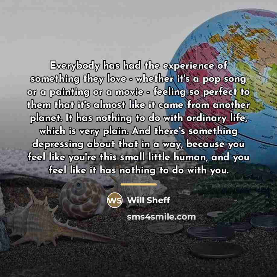 “Everybody has had the experience of something they love -…” quote by Will Sheff