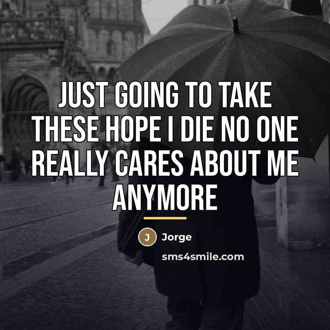 “Just going to take these hope I die no one…” quote by Jorge