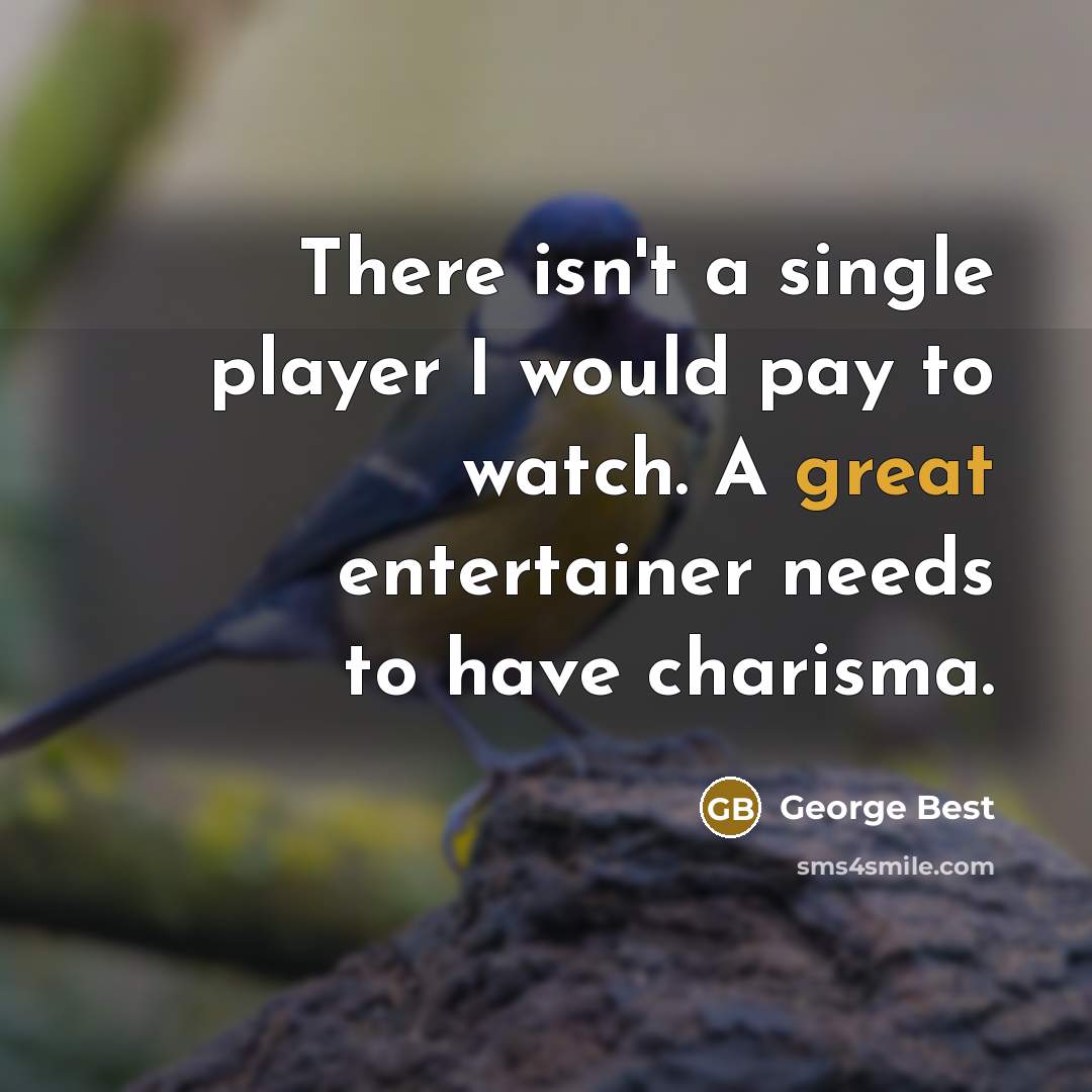 “There isn't a single player I would pay to watch.…” quote by George Best