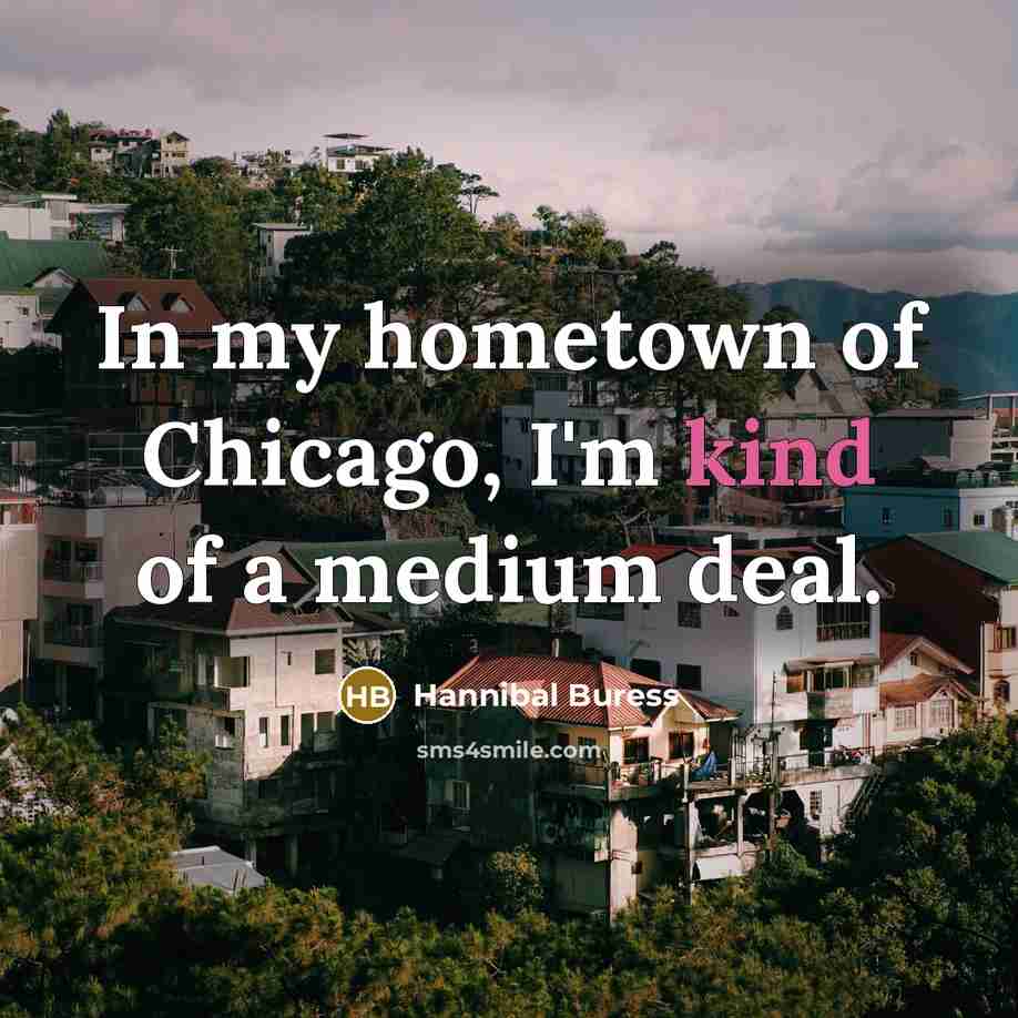 “In my hometown of Chicago, I'm kind of a medium…” quote by Hannibal Buress