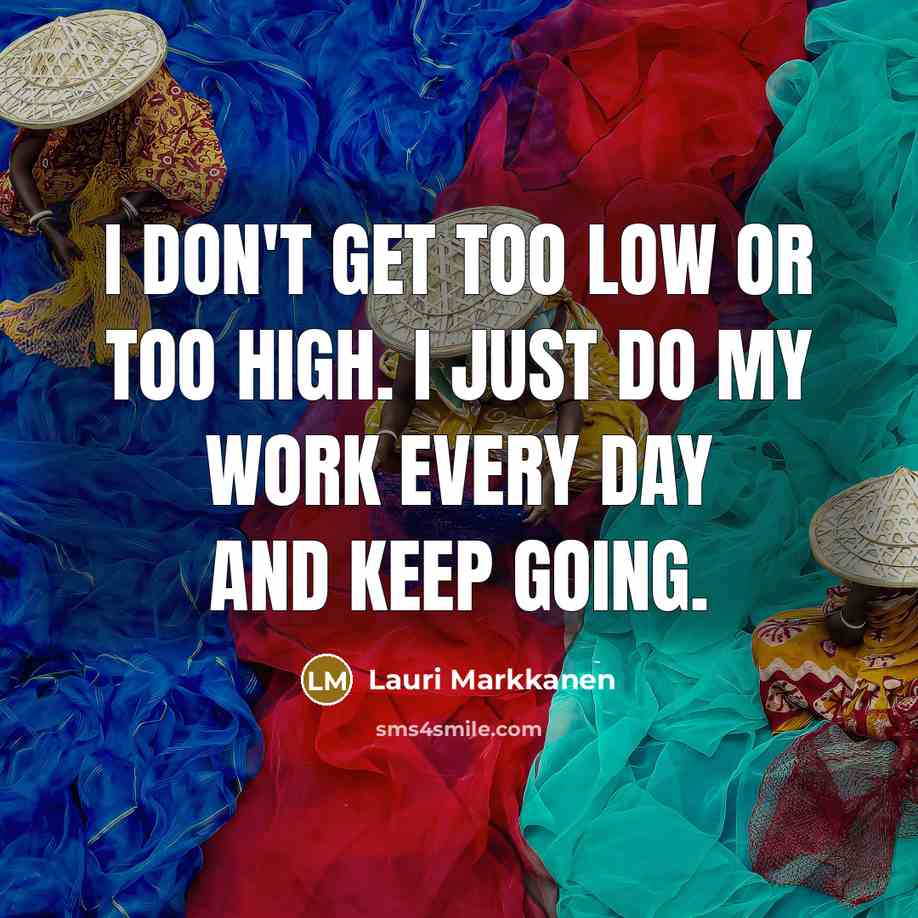 “I don't get too low or too high. I just…” quote by Lauri Markkanen