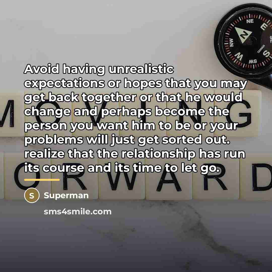 “Avoid having unrealistic expectations or hopes that you may get…” quote by Superman