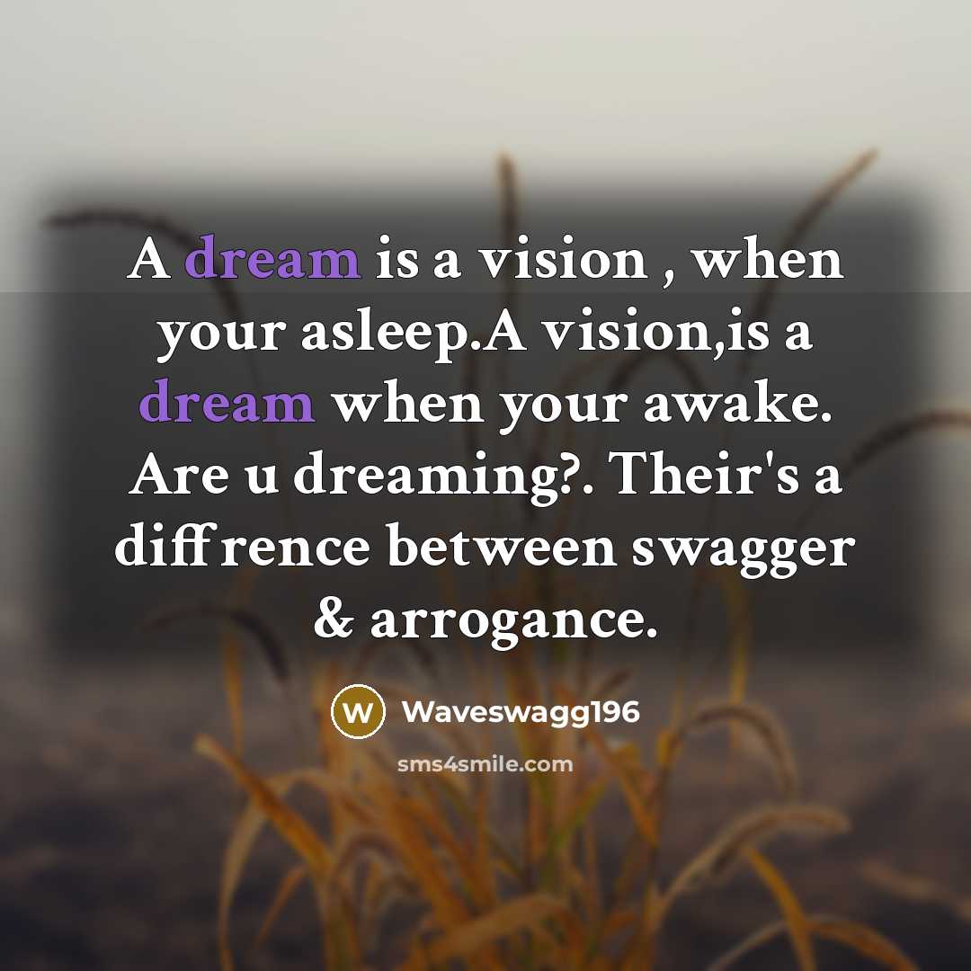 “A dream is a vision , when your asleep.A vision,is…” quote by Waveswagg196