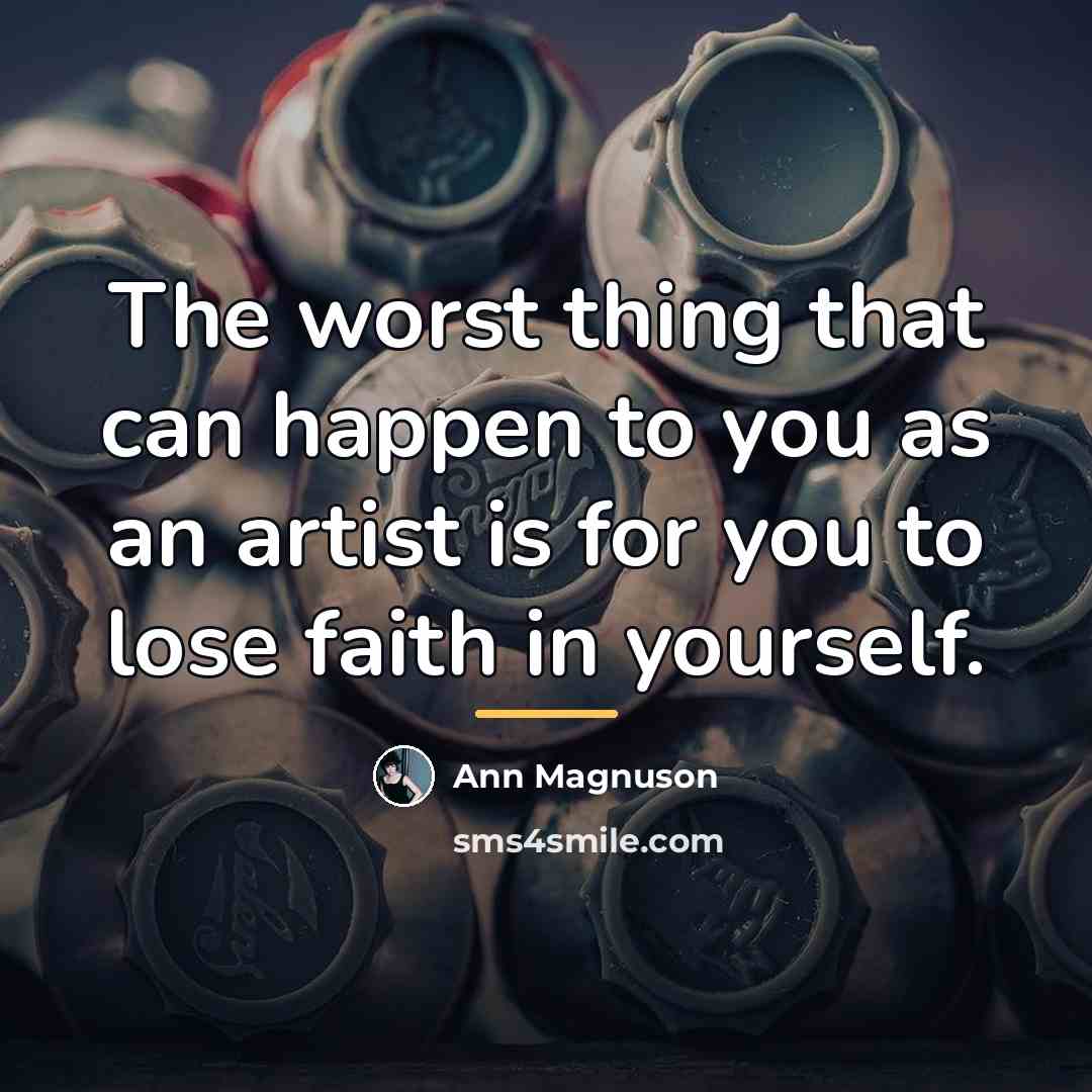 “The worst thing that can happen to you as an…” quote by Ann Magnuson
