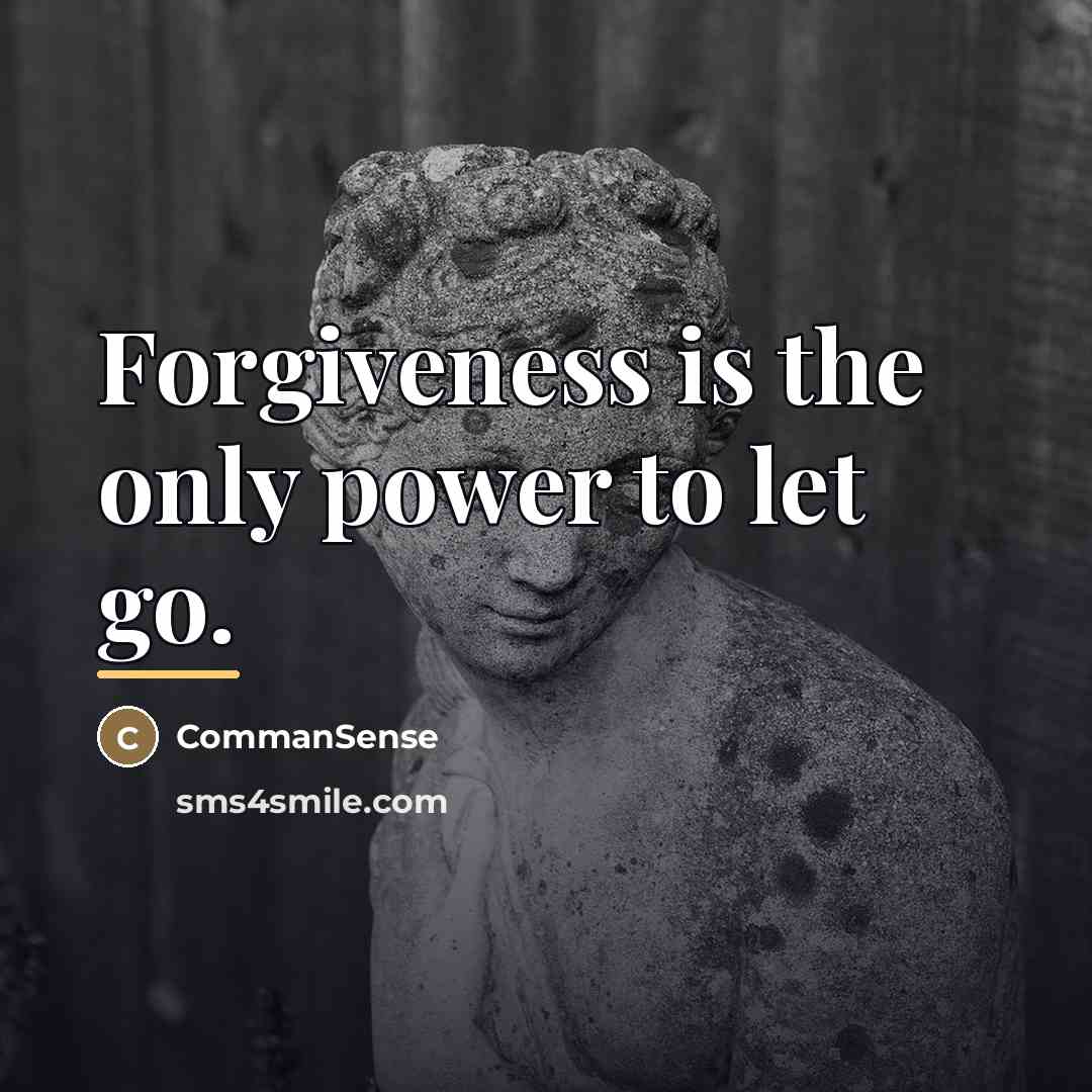 “Forgiveness is the only power to let go.…” quote by CommanSense