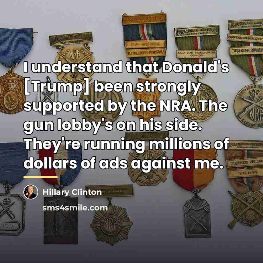 “I understand that Donald's [Trump] been strongly supported by the…” quote by Hillary Clinton