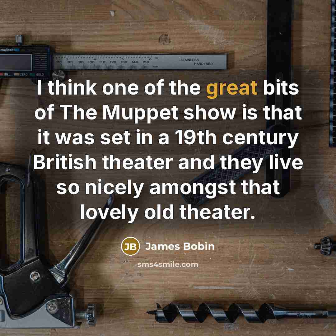 “I think one of the great bits of The Muppet…” quote by James Bobin