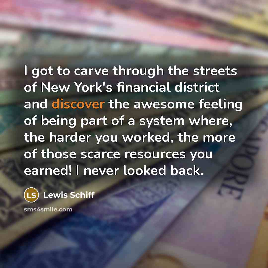 “I got to carve through the streets of New York's…” quote by Lewis Schiff