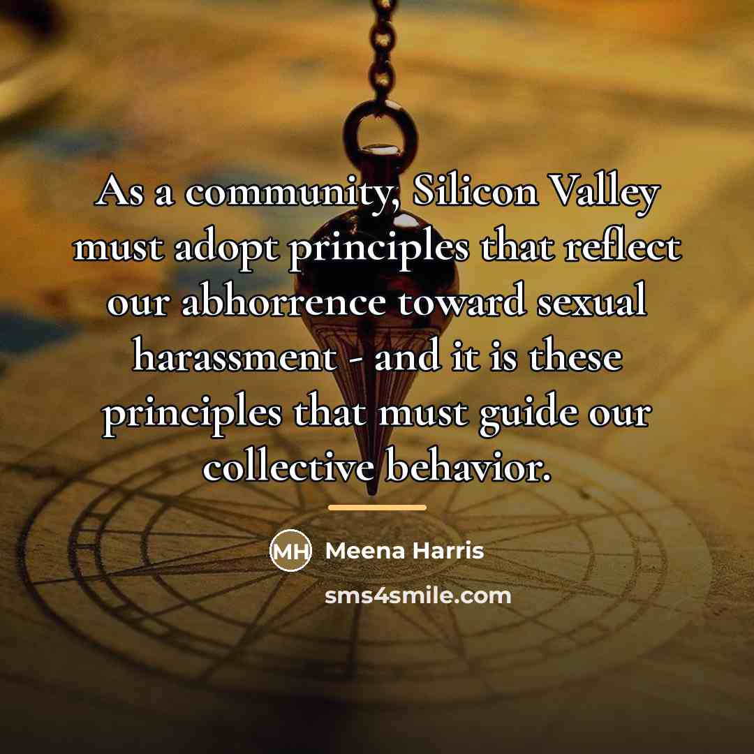 “As a community, Silicon Valley must adopt principles that reflect…” quote by Meena Harris
