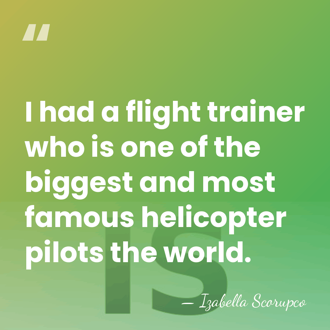 I had a flight trainer who is one of the biggest and&hellip; - Izabella Scorupco