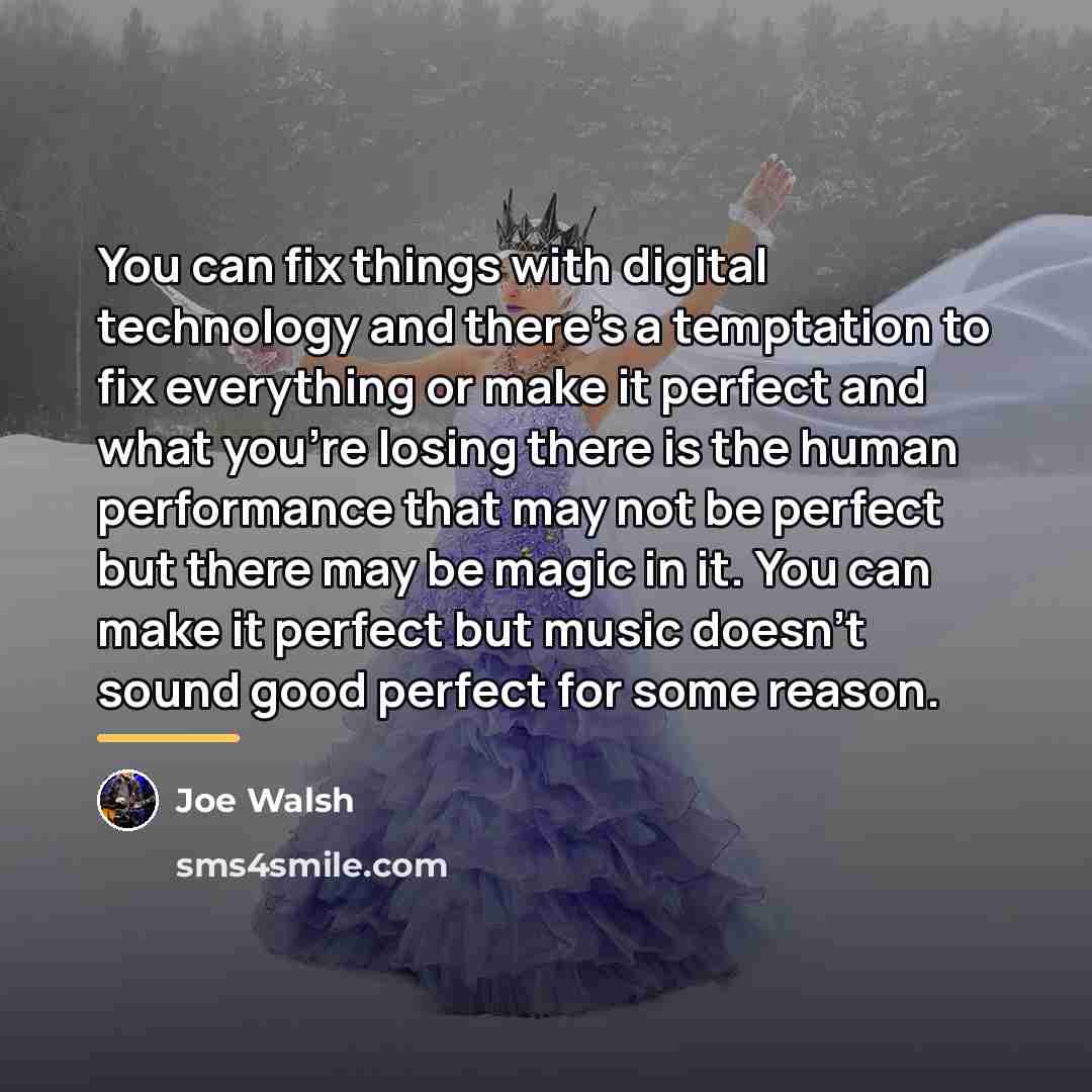 “You can fix things with digital technology and there's a…” quote by Joe Walsh
