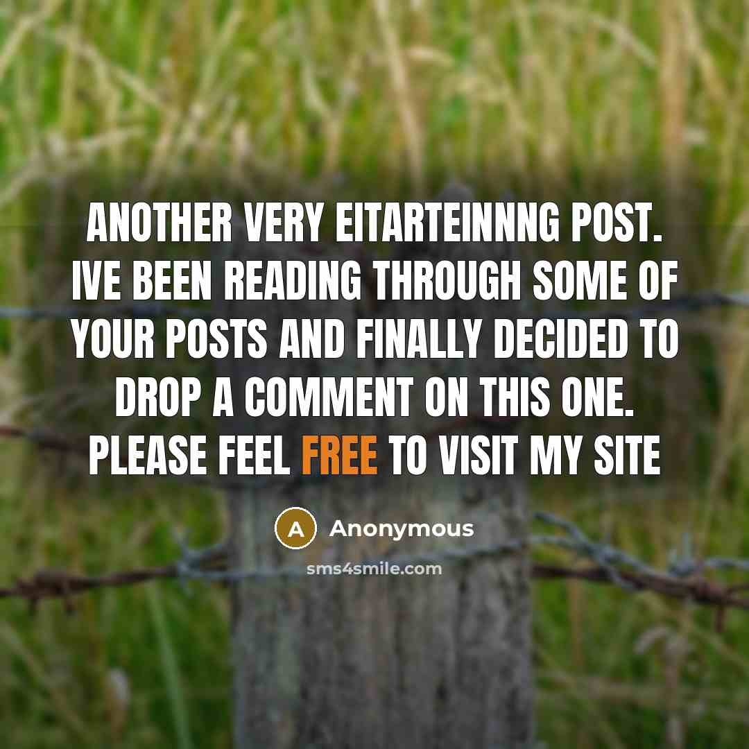 “Another very eitarteinnng post. Ive been reading through some of your posts and finally decided to drop a comment on this one. Please feel free to visit my site” quote by Anonymous