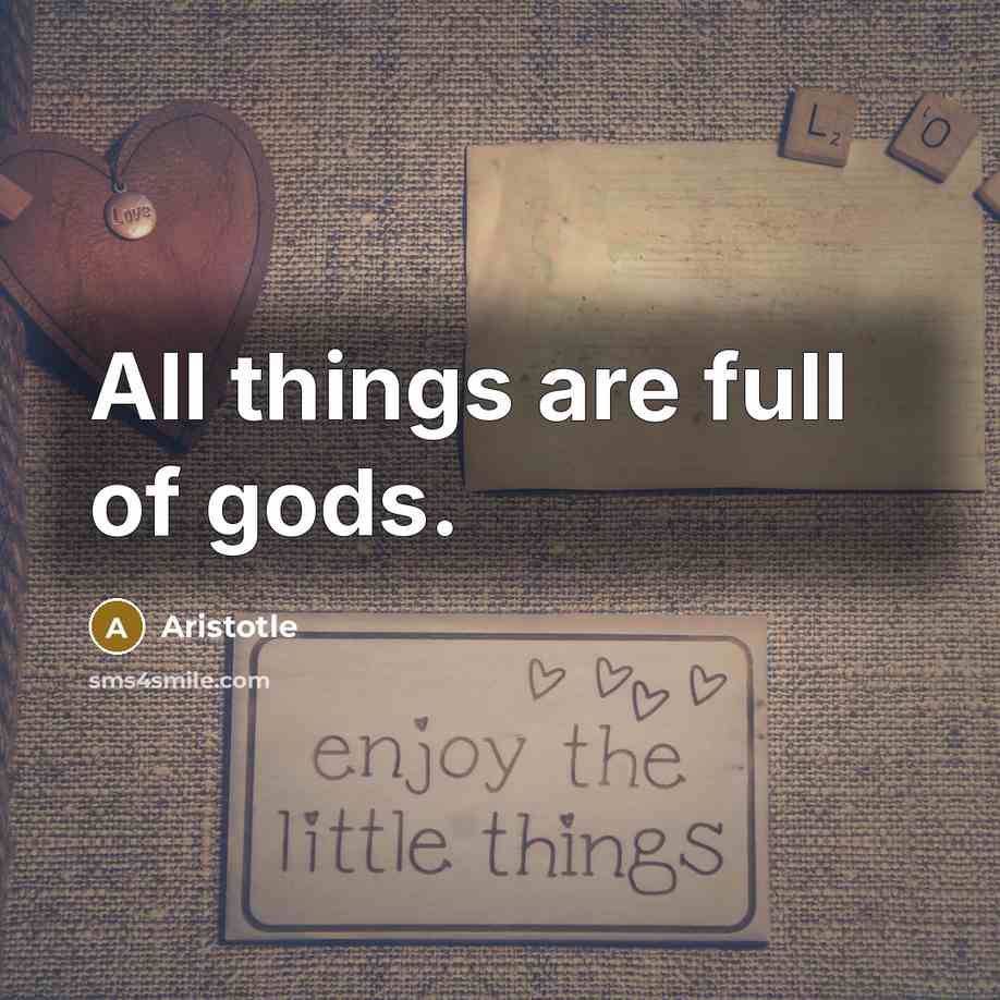“All things are full of gods.…” quote by Aristotle