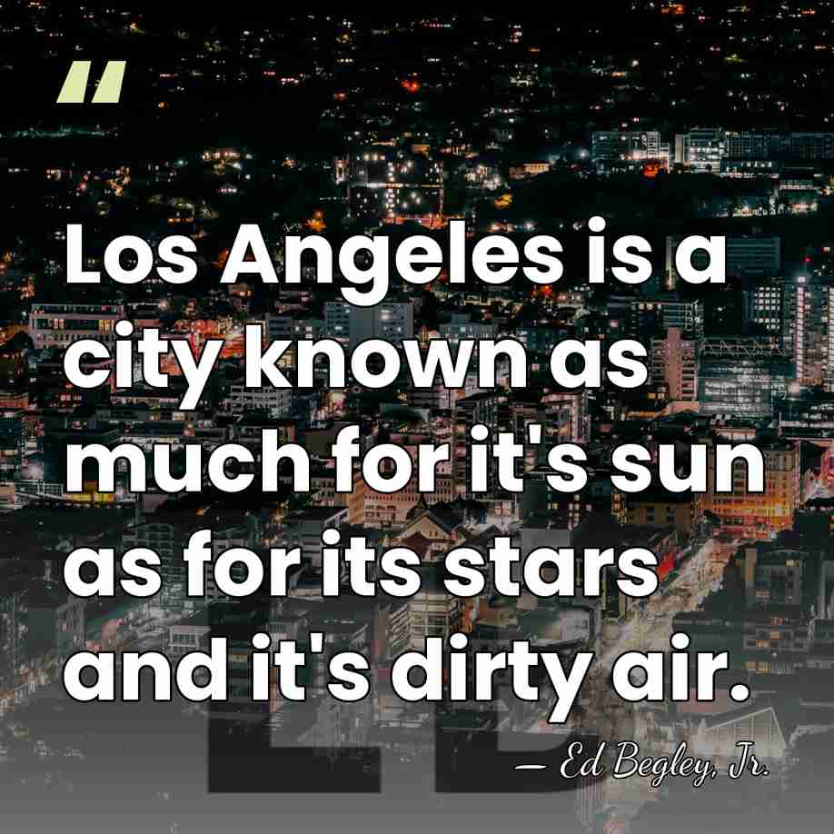 Los Angeles is a city known as much for it's sun as&hellip; - Ed Begley, Jr.