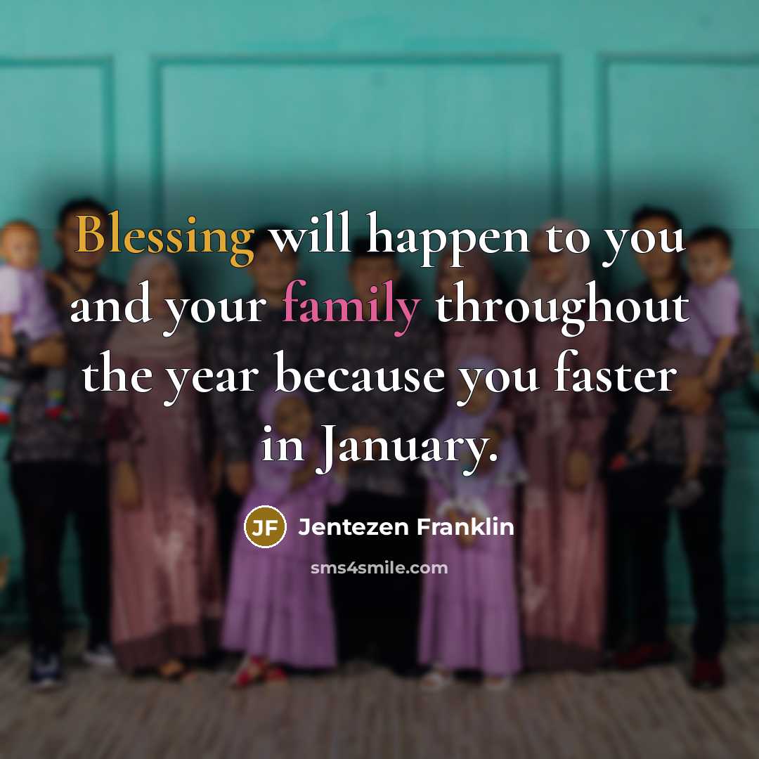 “Blessing will happen to you and your family throughout the…” quote by Jentezen Franklin