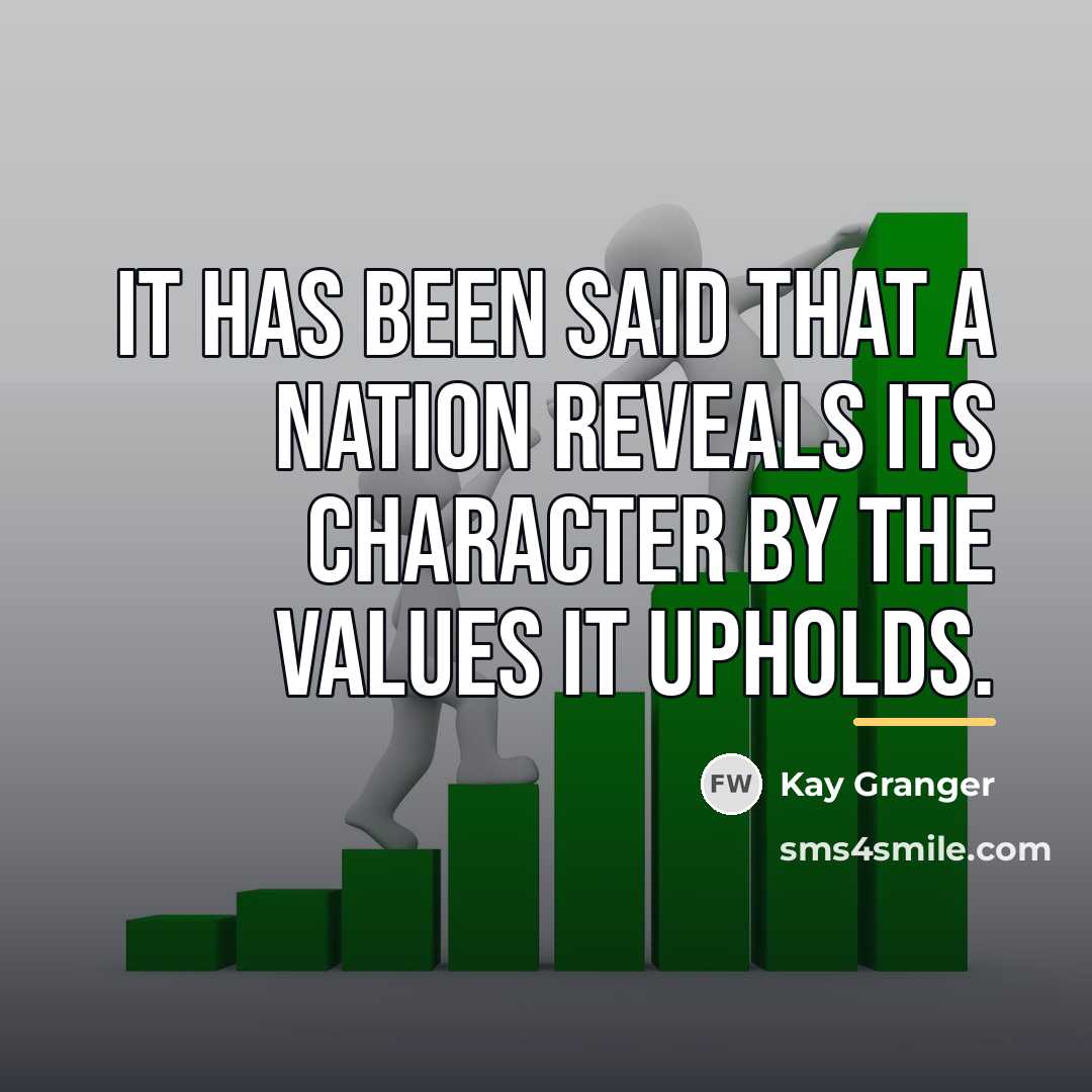 “It has been said that a nation reveals its character…” quote by Kay Granger