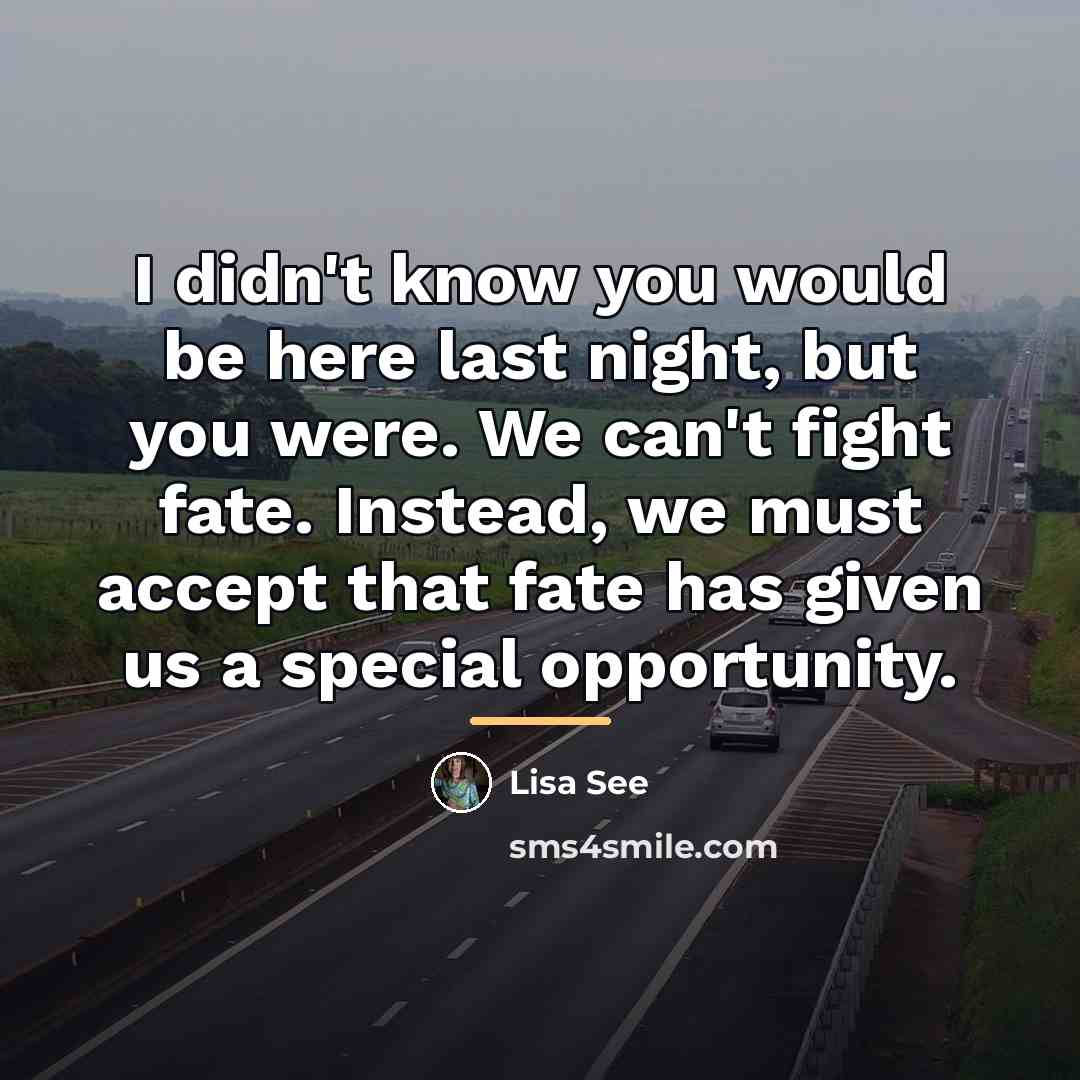 “I didn't know you would be here last night, but…” quote by Lisa See