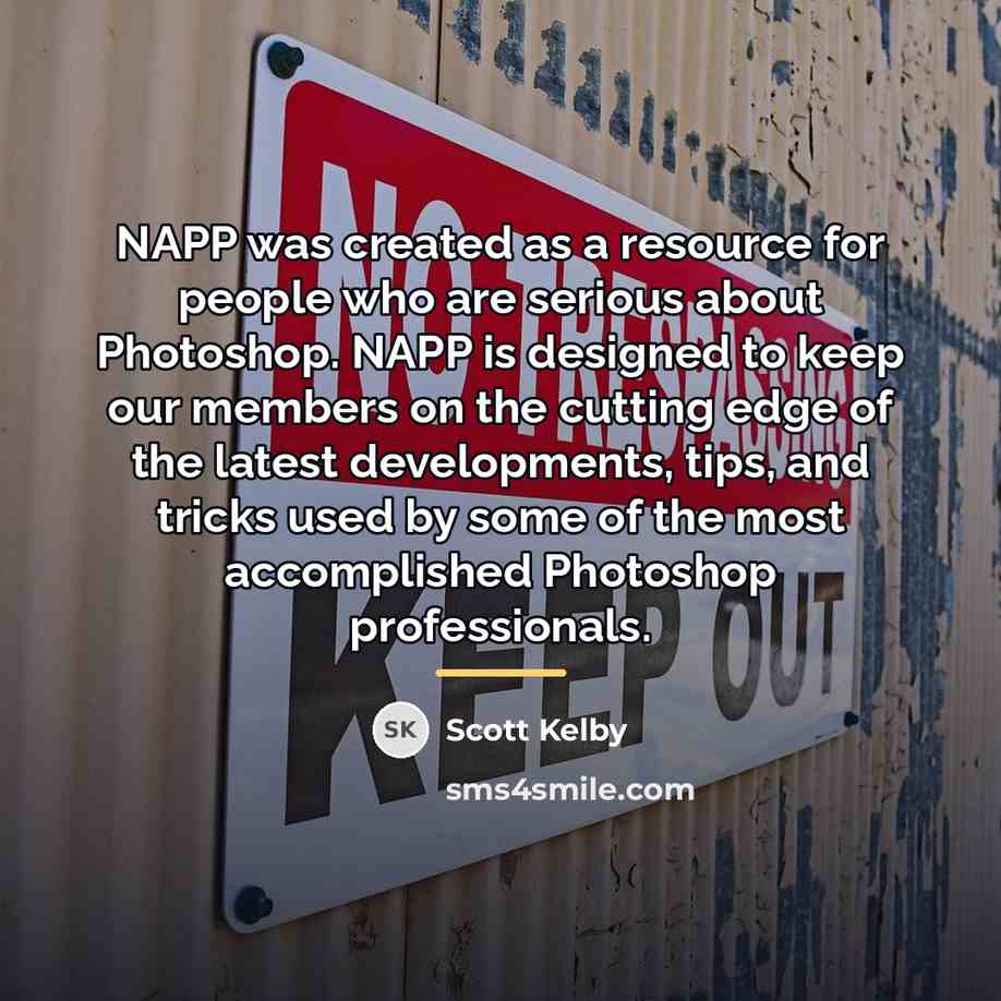 “NAPP was created as a resource for people who are…” quote by Scott Kelby