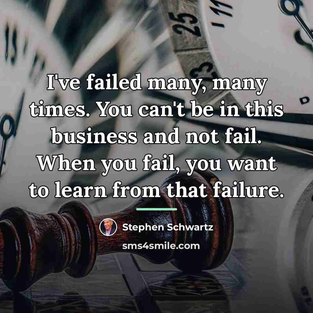 “I've failed many, many times. You can't be in this…” quote by Stephen Schwartz