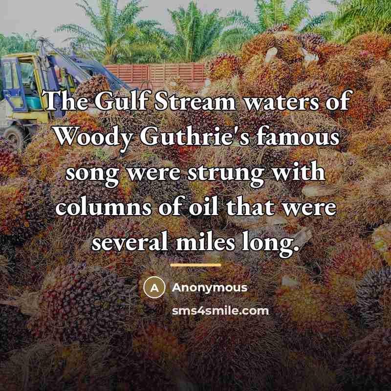 “The Gulf Stream waters of Woody Guthrie's famous song were…” quote by Anonymous