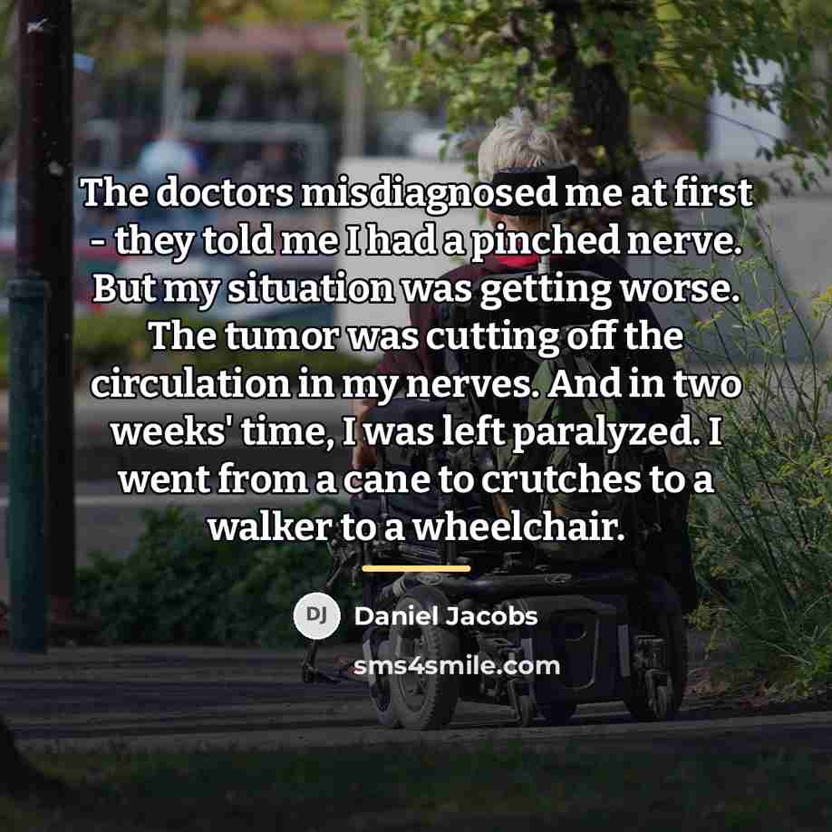 “The doctors misdiagnosed me at first - they told me…” quote by Daniel Jacobs