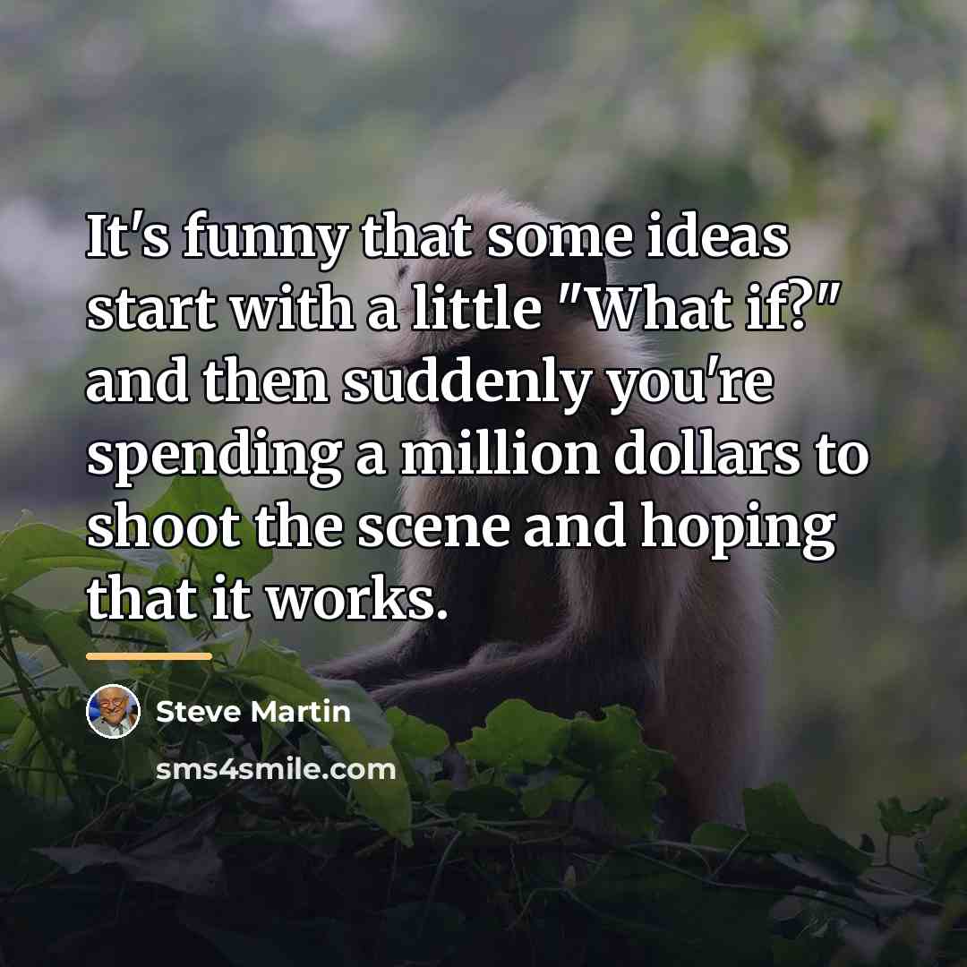 “It's funny that some ideas start with a little "What…” quote by Steve Martin