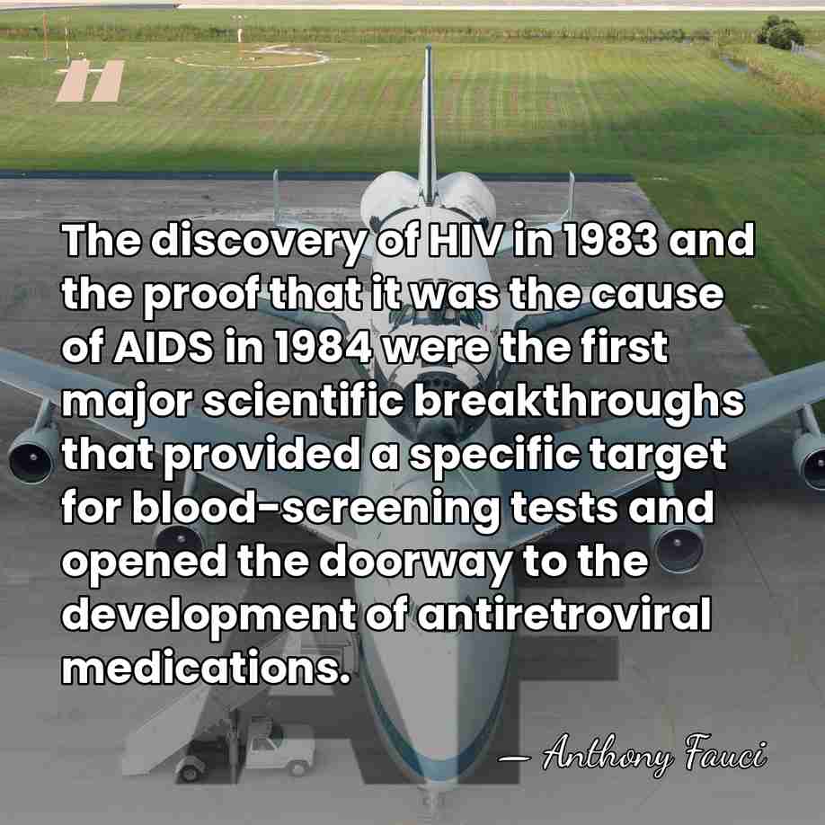 The discovery of HIV in 1983 and the proof that it was&hellip; - Anthony Fauci