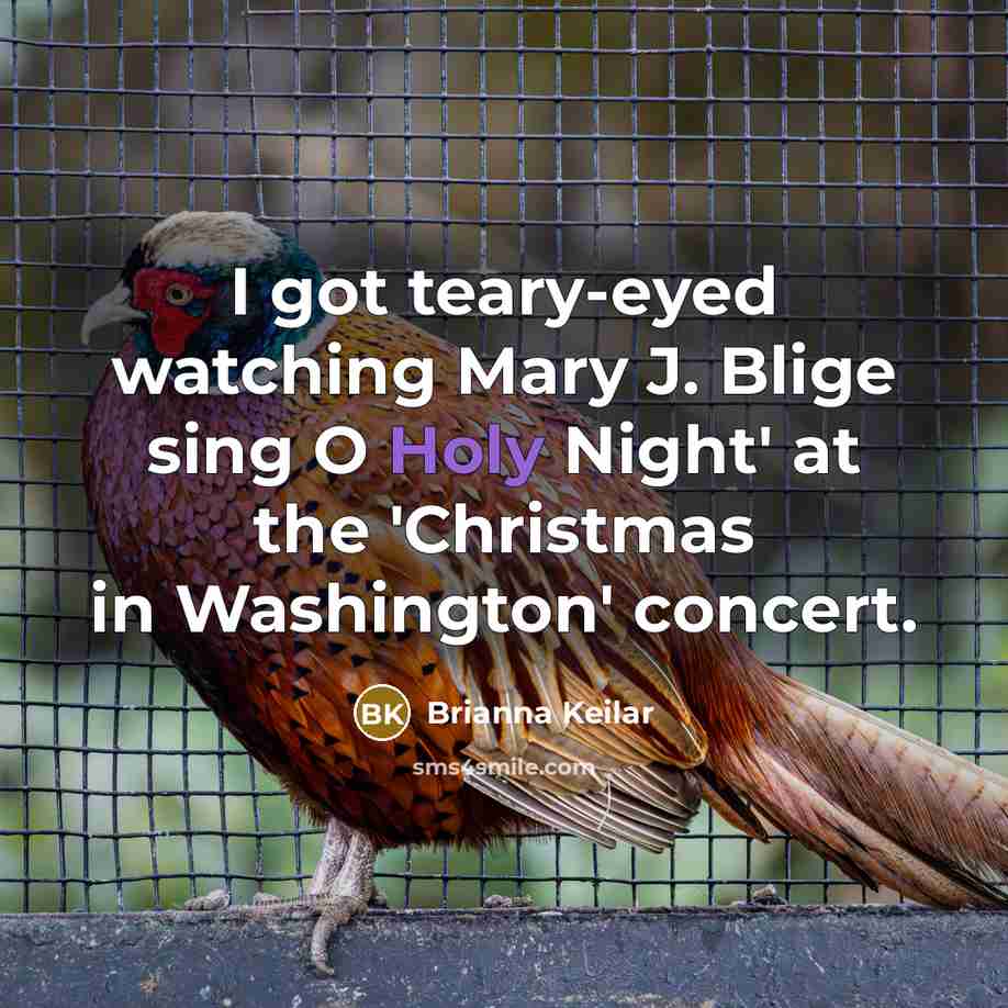 “I got teary-eyed watching Mary J. Blige sing O Holy…” quote by Brianna Keilar