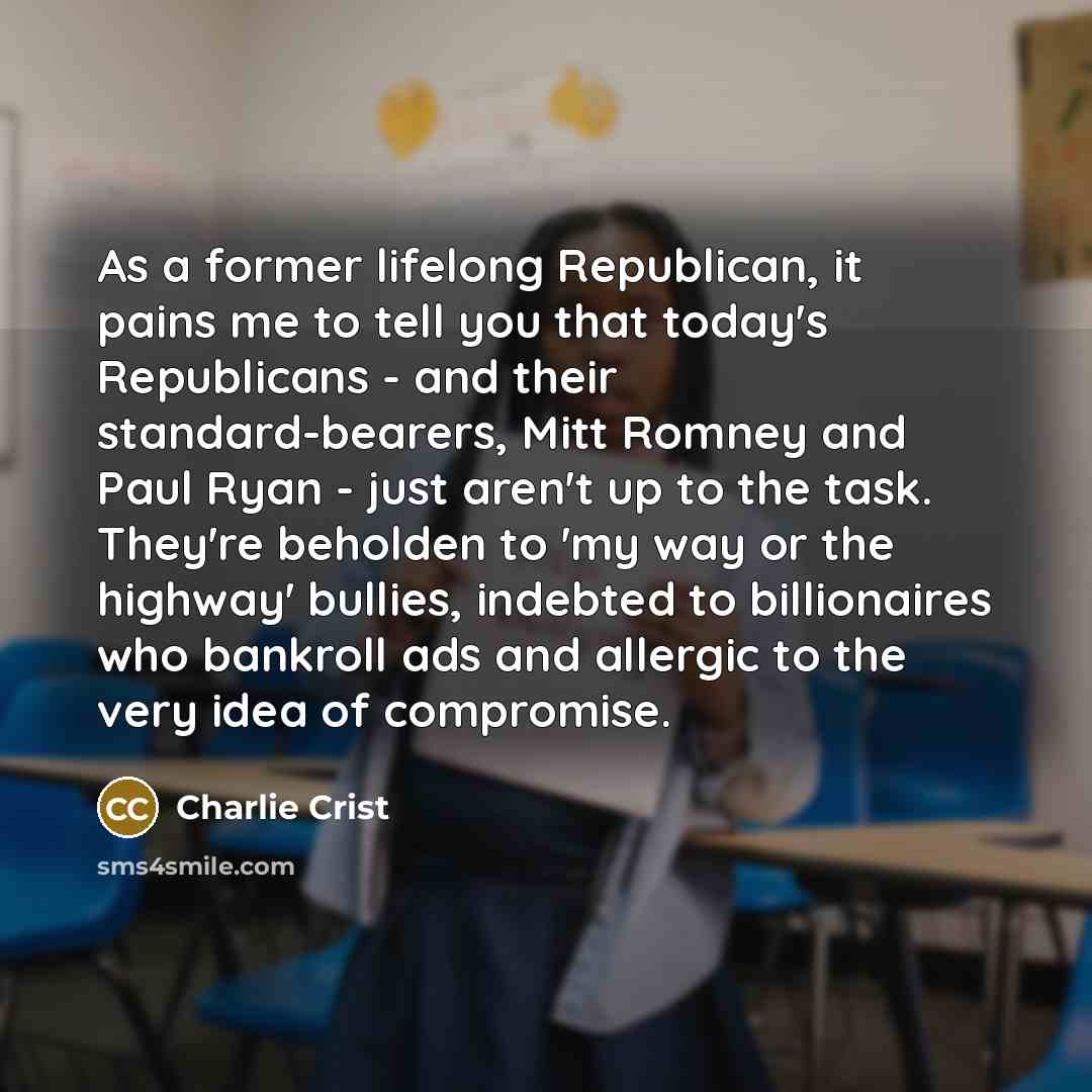 “As a former lifelong Republican, it pains me to tell…” quote by Charlie Crist