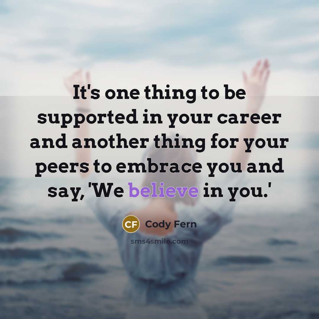“It's one thing to be supported in your career and…” quote by Cody Fern