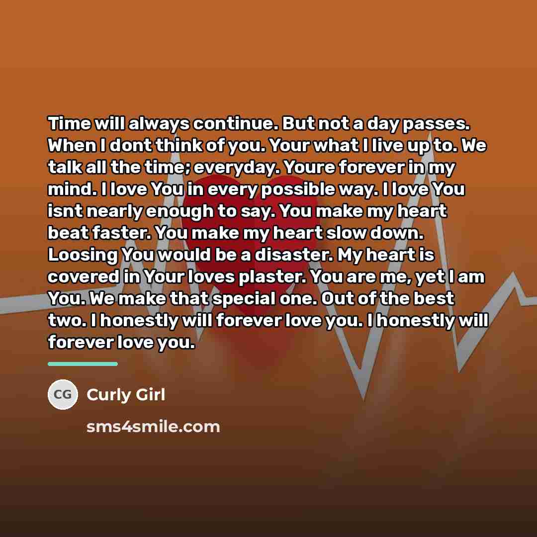 “Time will always continue. But not a day passes. When…” quote by Curly Girl