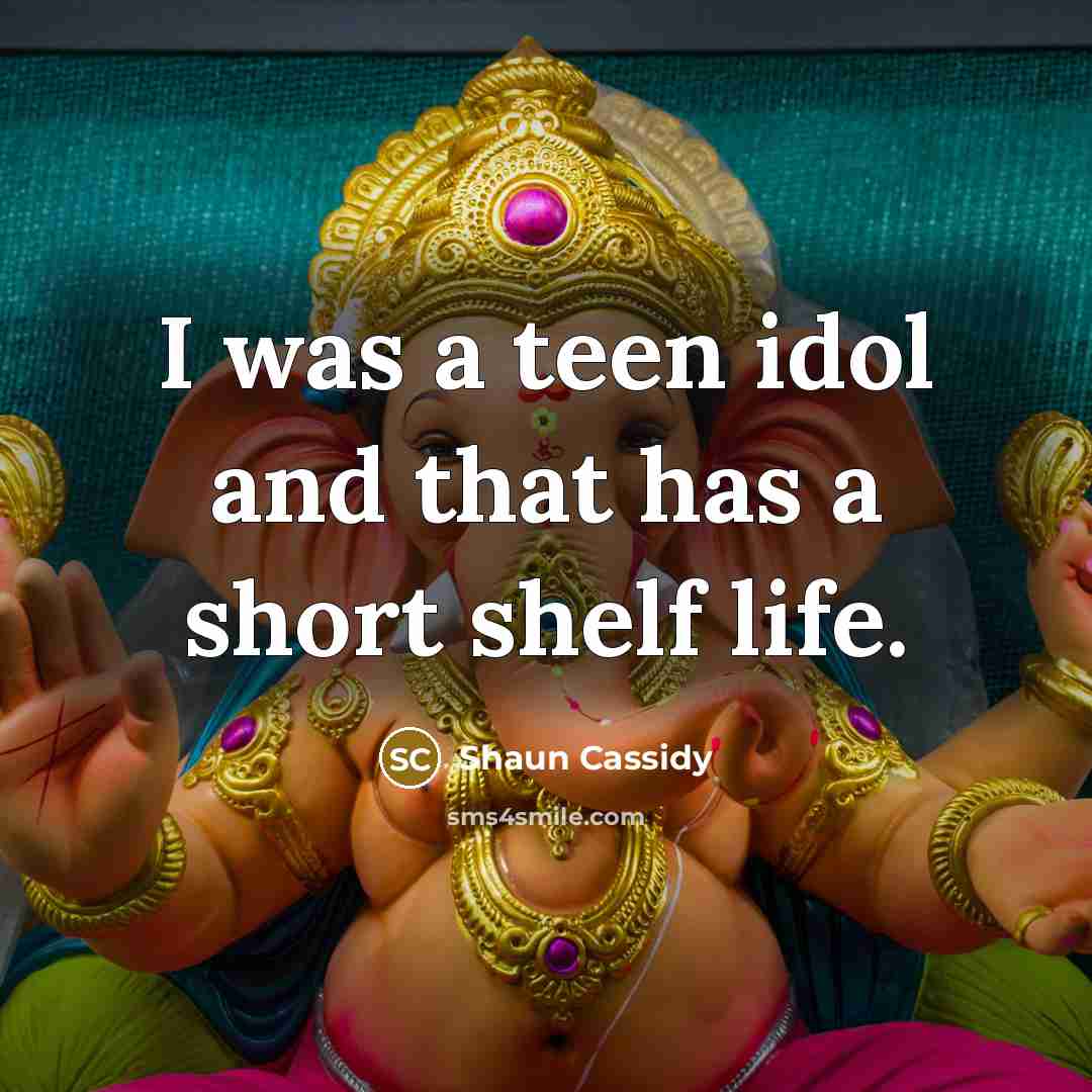 “I was a teen idol and that has a short…” quote by Shaun Cassidy