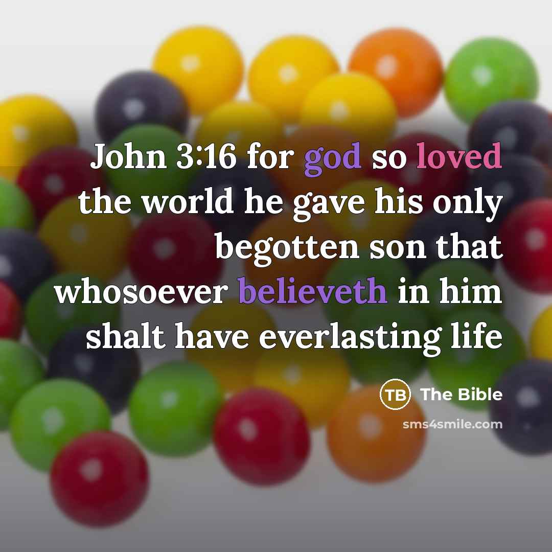 “John 3:16 for god so loved the world he gave…” quote by The Bible