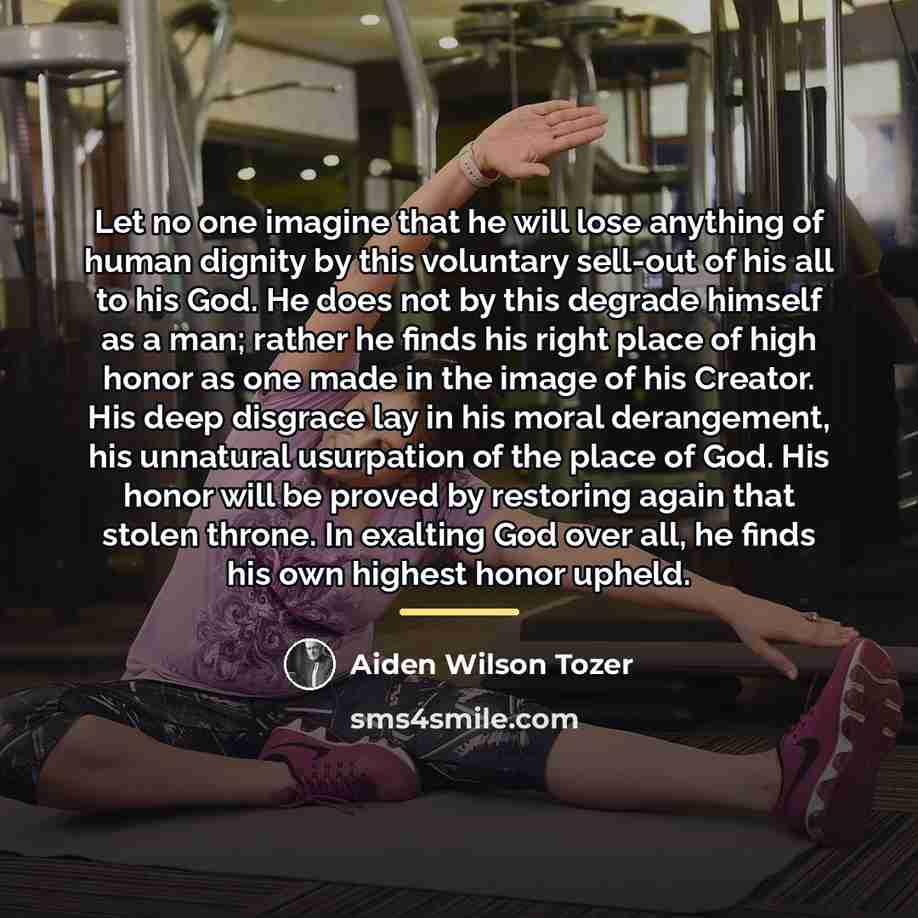 “Let no one imagine that he will lose anything of…” quote by Aiden Wilson Tozer