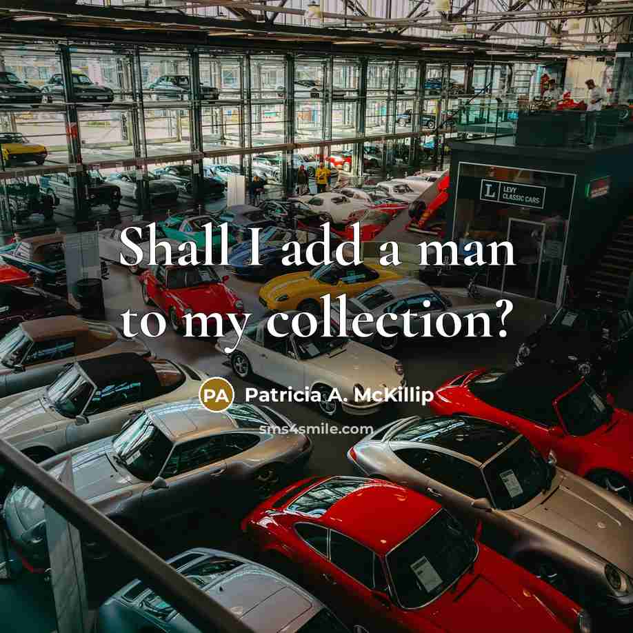 “Shall I add a man to my collection?…” quote by Patricia A. McKillip