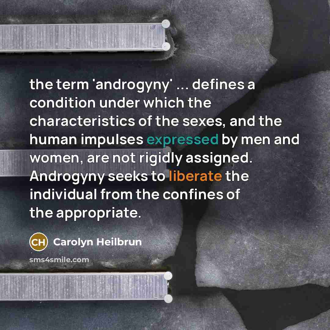 “the term 'androgyny' ... defines a condition under which the…” quote by Carolyn Heilbrun
