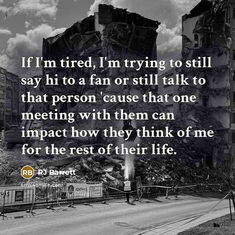 “If I'm tired, I'm trying to still say hi to…” quote by RJ Barrett