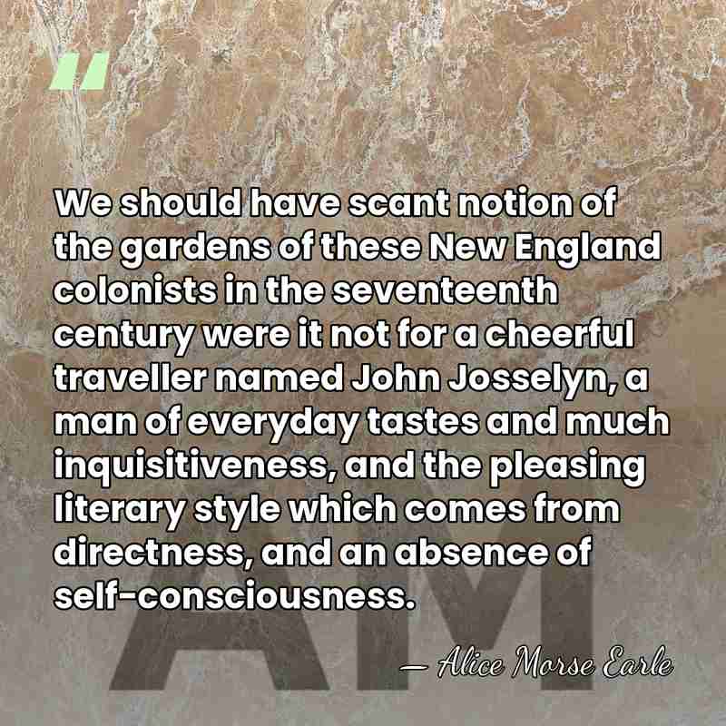 We should have scant notion of the gardens of these New England&hellip; - Alice Morse Earle