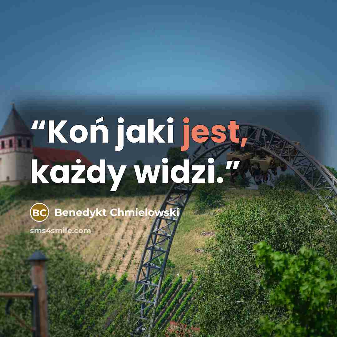 “Koń jaki jest, każdy widzi.” quote by Benedykt Chmielowski