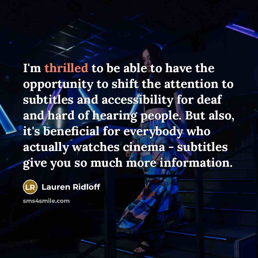 “I'm thrilled to be able to have the opportunity to…” quote by Lauren Ridloff