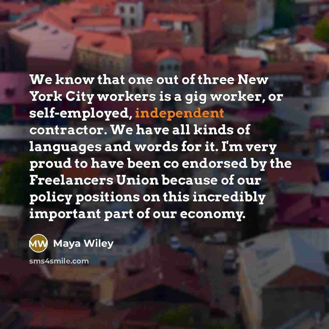 “We know that one out of three New York City…” quote by Maya Wiley