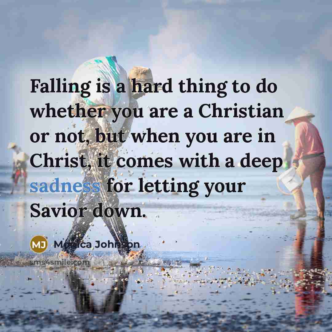“Falling is a hard thing to do whether you are…” quote by Monica Johnson
