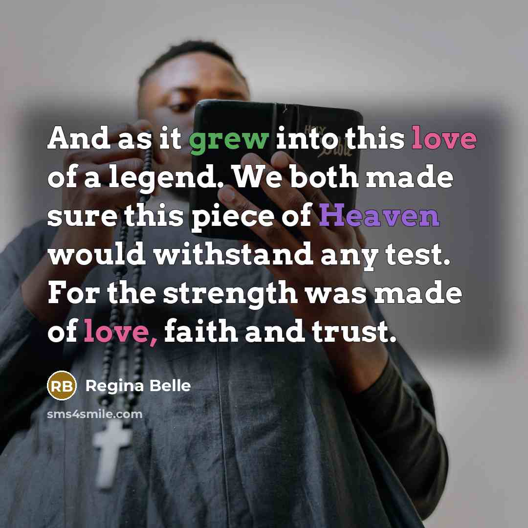 “And as it grew into this love of a legend.…” quote by Regina Belle