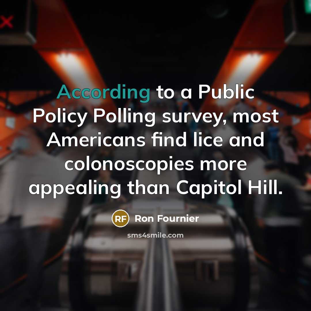 “According to a Public Policy Polling survey, most Americans find…” quote by Ron Fournier